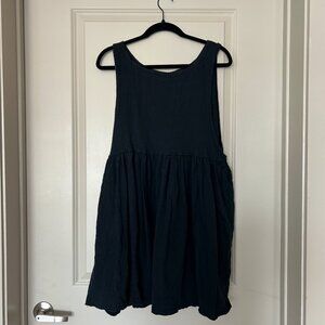 Free People Flowy Black Mini Dress